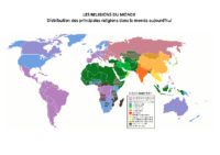 Autre carte des religions dans le monde – Adapté de Wikipedia